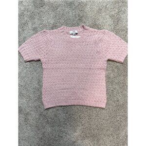 Magaschoni Womens Pink Short-Sleeve Knit Sweater S/P 49% Acrylic 29% Polyester 2